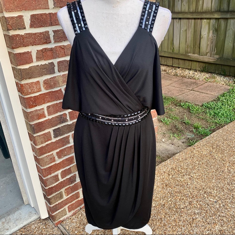 Maggy London Black, Cold Shoulder Dress Sz 10 NWT!